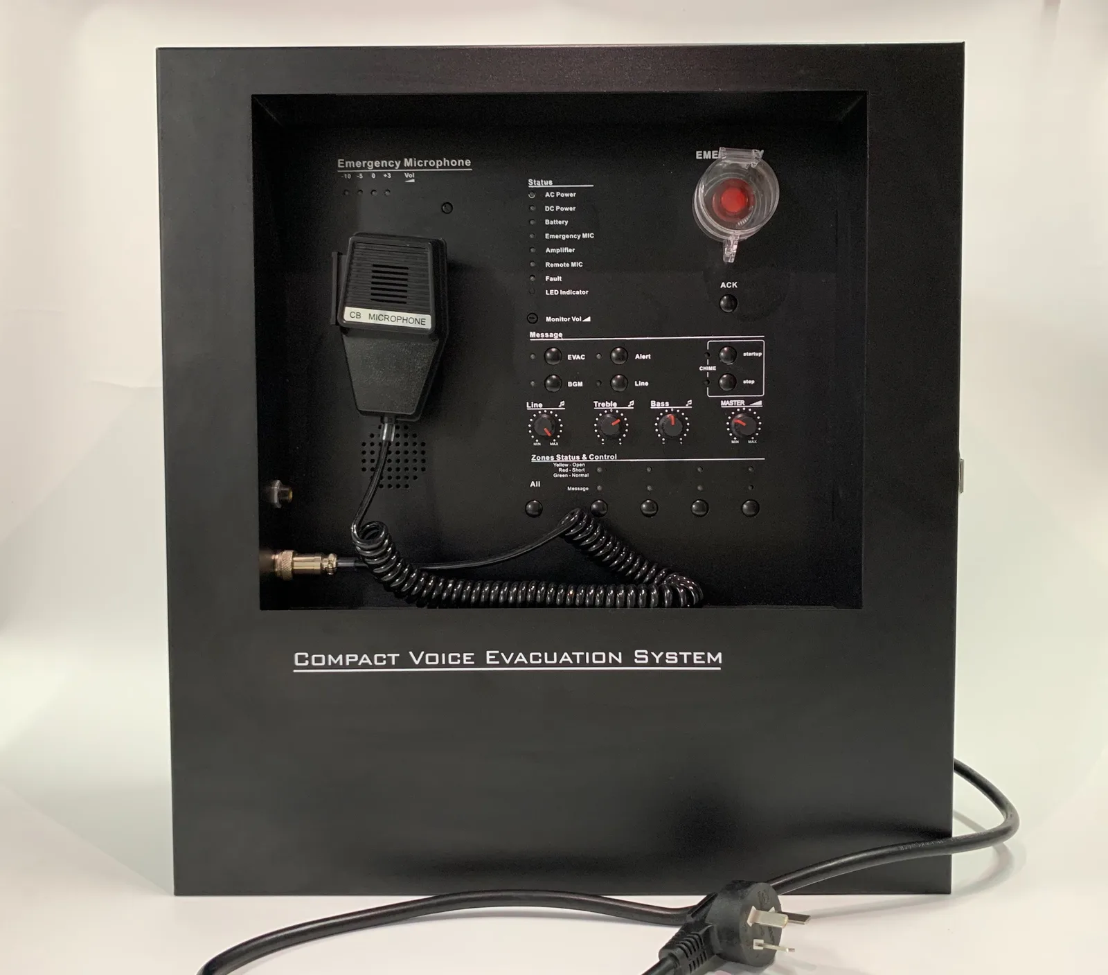 ECX-4120 4 zones 120W Wall Mount type Voice Alarm System