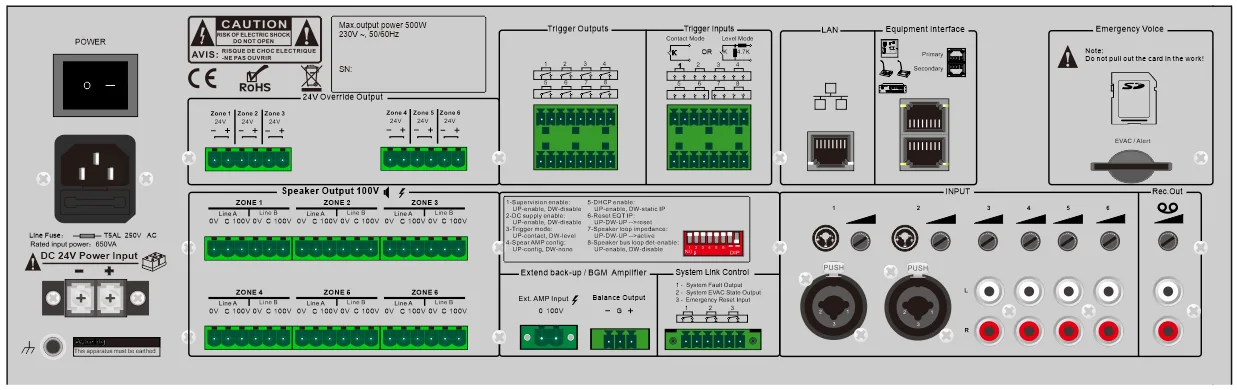 ECX-6500 Voice Alarm system controler 5