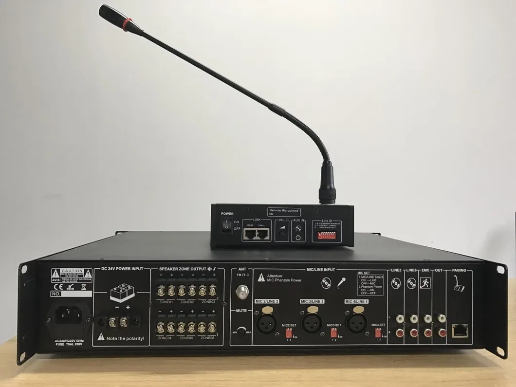 6 Zone 240W Mixer Amplifier with Mp3 & FM EC-240R 4