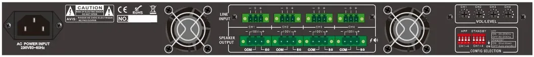 4X350W Class D power amplififer EC-4350D 5