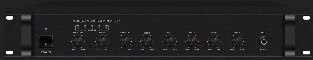 EC-60 60W Economy Mixer Amplifier 3 phone jack Mic 2 Aux 3