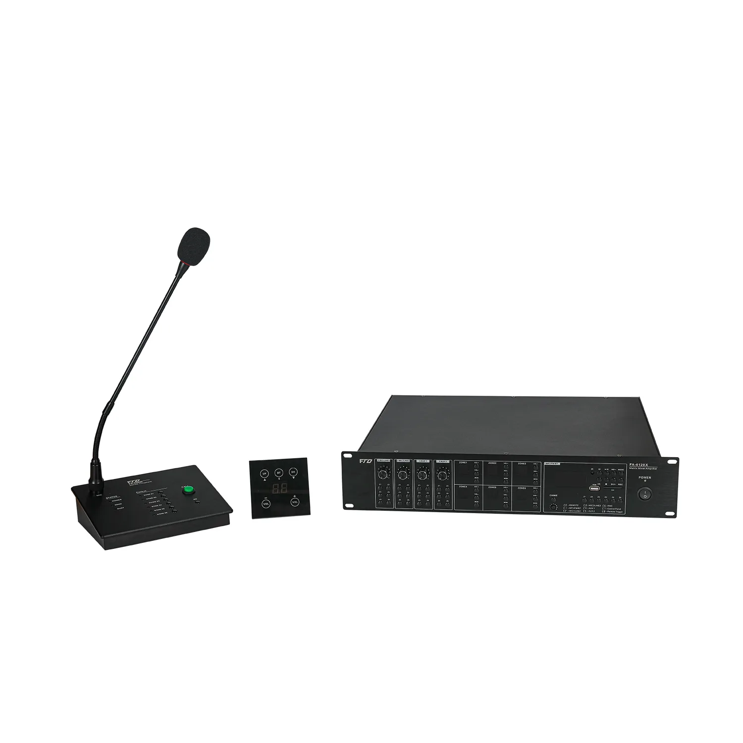 120W 6 ZONE PA 6×6 Matrix mixer amplifier +USB/SD/FM/BLUETOOTH ECX-6120X
