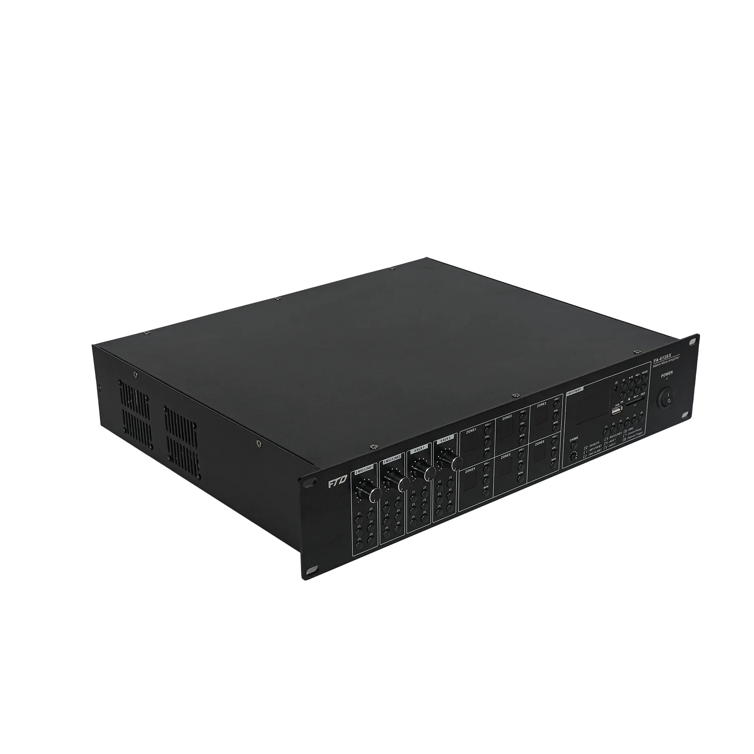 6 ZONE 60W PA 6×6 Matrix mixer amplifier +USB/SD/FM/BLUETOOTH EC-660X 3
