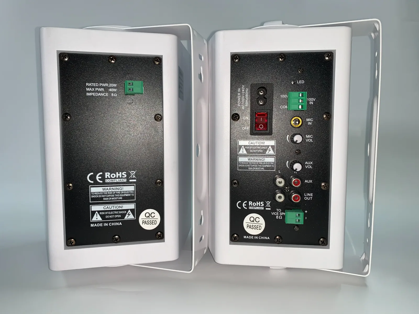 EC-606W 5" 2*30W Active Wall Mount Speaker in white