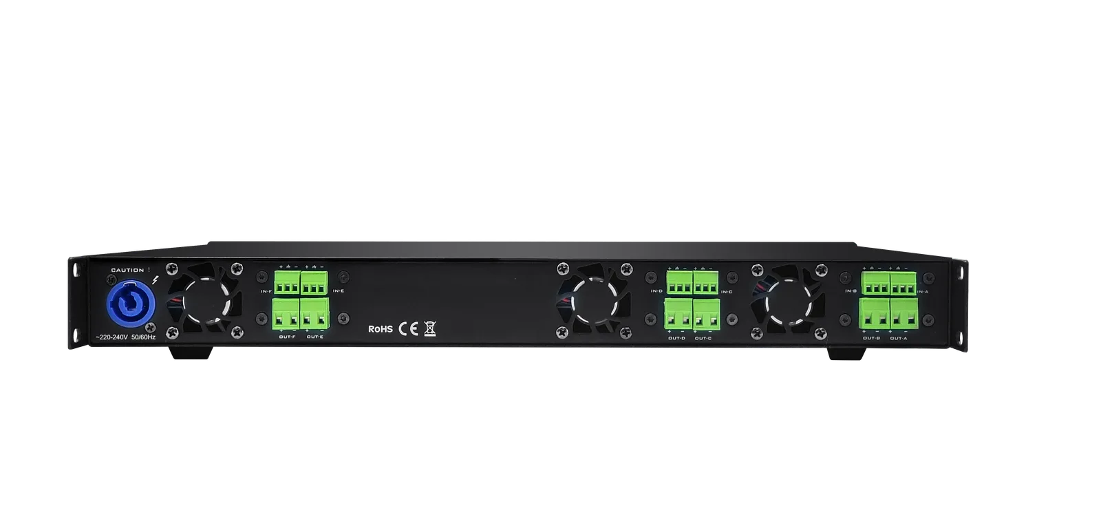 EC-6350 Professional Class-D Stereo Amplifier, 6×350W at 8Ω, 1U, class-D 2
