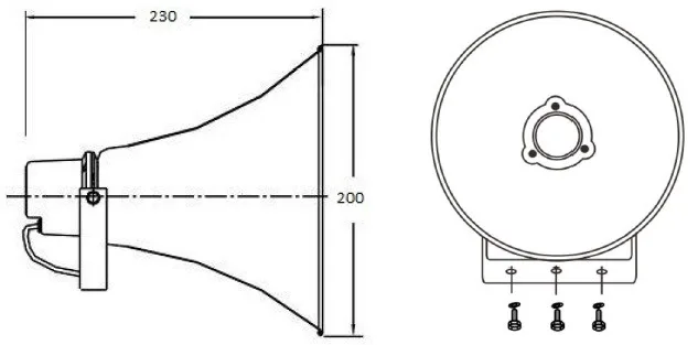 EC-115H 15W Outdoor Horn Speaker 2