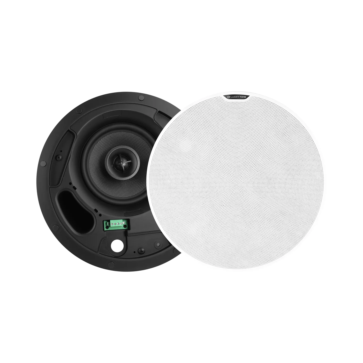 Coaxial Ceiling Speaker Rimless Front with Safety Wire 7