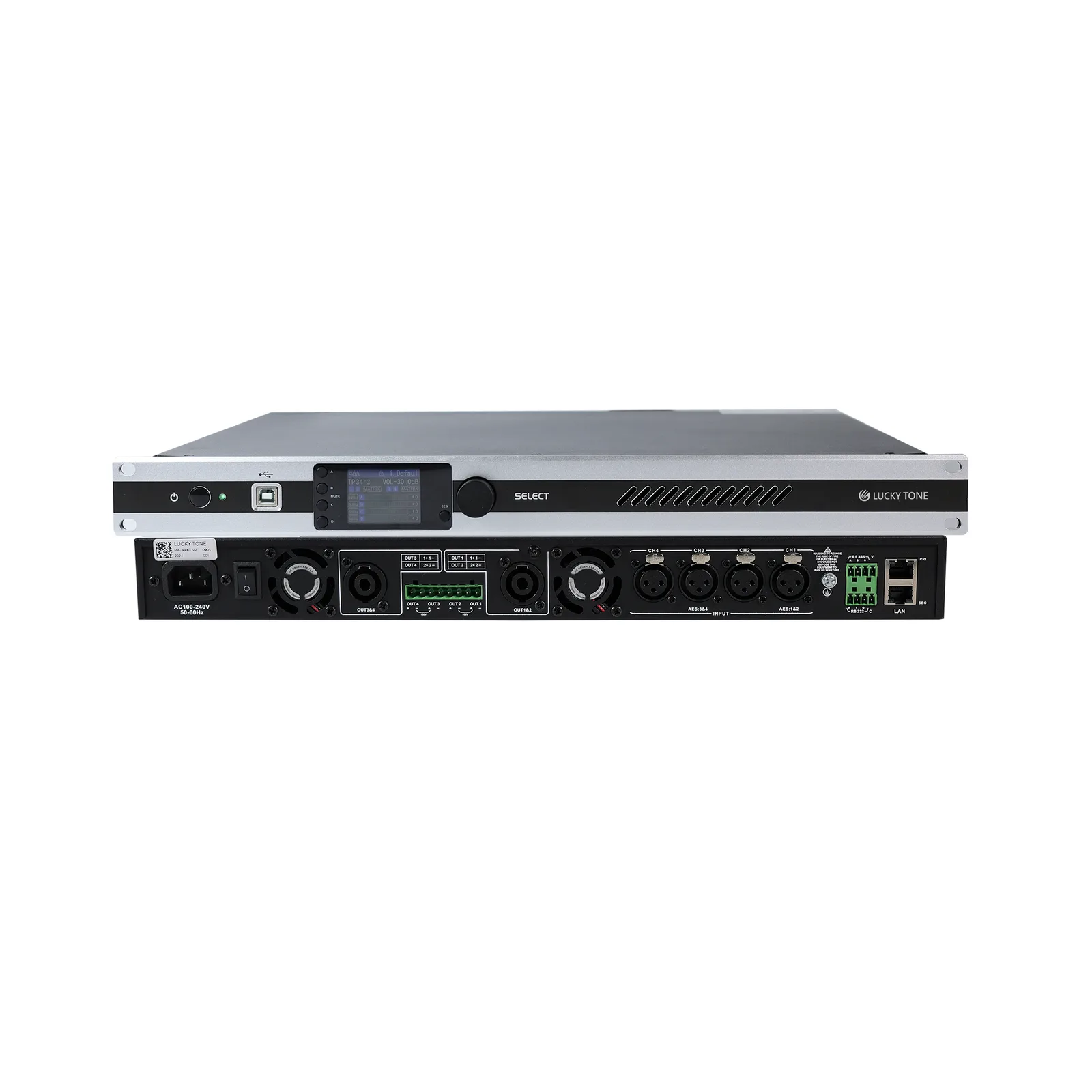 Mixer Power Amplifier with Dante and DSP 3