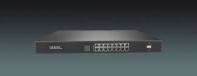 Network Switch with 16 POE Ports