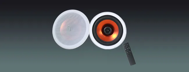 Rimless Bluetooth Ceiling Speaker with Colorful Poly Woofer